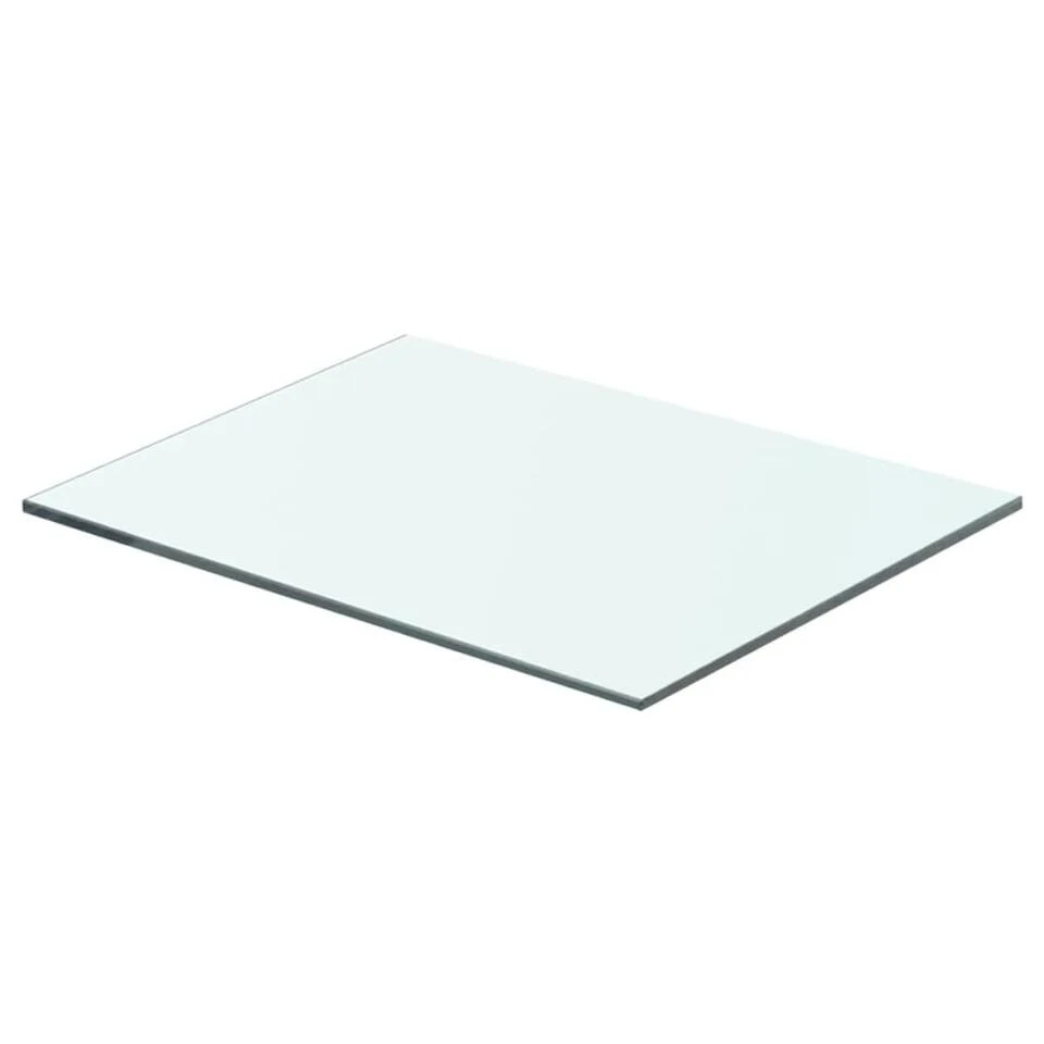 VidaXL Schappen 2 St 40x25 Cm Glas Transparant 4 VidaXL Schappen 2 St 40x25 Cm Glas Transparant - Afbeelding 2