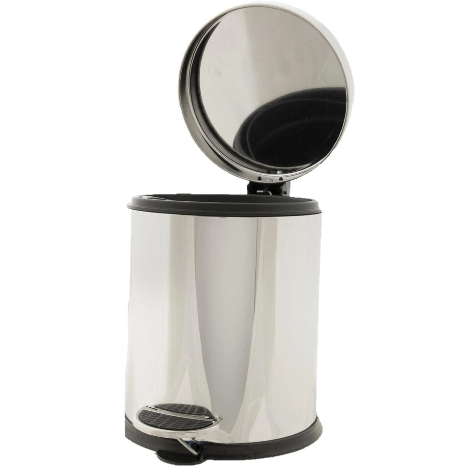 Vuilnisbak/pedaalemmer Zilver 3 Liter 24 Cm Rvs 4 Vuilnisbak/pedaalemmer Zilver 3 Liter 24 Cm Rvs - Afbeelding 2