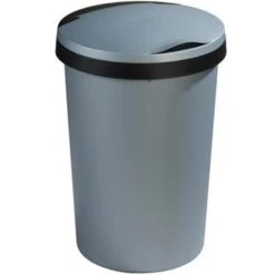 Twinga Prullenbak Met Klepdeksel 45L Metaal Zwart