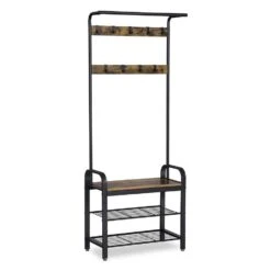 CALICOSY - Kledingkast - Bruin - 183x72x33.7 Cm