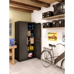 Keter Detroit XL Hoge Kast - 4 Planken - 89x54x182cm - Zwart 8 Keter Detroit XL Hoge Kast - 4 Planken - 89x54x182cm - Zwart -Opbergmeubels Winkel 1000031553 0102