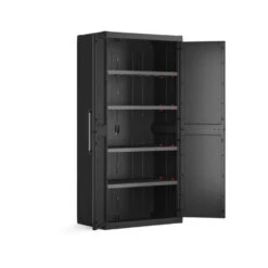 Keter Detroit XL Hoge Kast - 4 Planken - 89x54x182cm - Zwart 9 Keter Detroit XL Hoge Kast - 4 Planken - 89x54x182cm - Zwart -Opbergmeubels Winkel 1000031553 0103