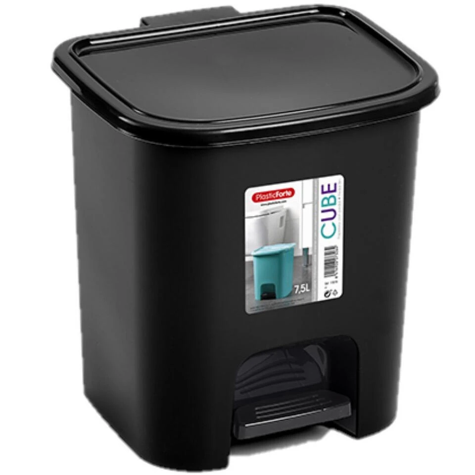 PlasticForte Pedaalemmer - Zwart - 7,5 L - 24 X 22 X 25.5 Cm 3 PlasticForte Pedaalemmer - Zwart - 7,5 L - 24 X 22 X 25.5 Cm