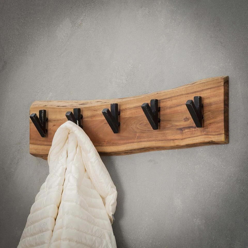 Hoyz - Kapstok Edge Met 5 Haken - Grijs - Wandkapstok 6 Hoyz - Kapstok Edge Met 5 Haken - Grijs - Wandkapstok - Afbeelding 4