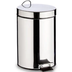 Berilo Pedaalemmer - Zilverkleurig - 5 L - 20 X 27 Cm