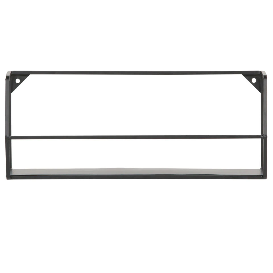 WOOOD Zeta Wandplank L - Metaal - Zwart - Set Van 2 3 WOOOD Zeta Wandplank L - Metaal - Zwart - Set Van 2