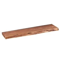 Industriële Wandplank Durris 90 Cm - 20x90x4 Cm - Hout - Bruin