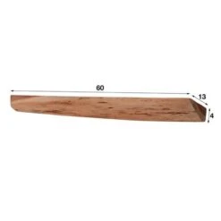 Hoyz - Wandschap Edge - 60cm - Set Van 3 - Bruin