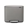 Brabantia Pedaalemmer 11 + 23 L MC Grey 2 Brabantia Pedaalemmer 11 + 23 L MC Grey -Opbergmeubels Winkel 1000060636