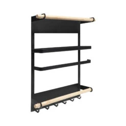 QUVIO Keukenrekje Metaal Met Magneet - Zwart