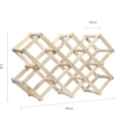 QUVIO Houten Wijnrek Voor 10 Flessen 8 QUVIO Houten Wijnrek Voor 10 Flessen -Opbergmeubels Winkel 1000071753 0102