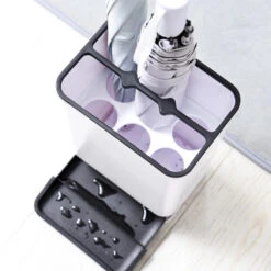 QUVIO Paraplubak Kunststof Wit/zwart -Opbergmeubels Winkel 1000071782 0103