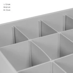 QUVIO Kast Organizer Kunststof - Grijs -Opbergmeubels Winkel 1000071783 0103