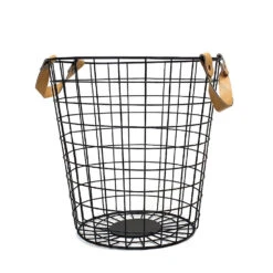 QUVIO Opbergmand Metaal Klein - Zwart