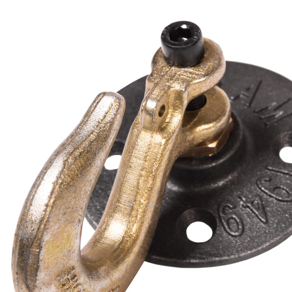 QUVIO Kledinghaak Industrieel Incl. Schroeven - Metaal - Grijs & Goud 4 QUVIO Kledinghaak Industrieel Incl. Schroeven - Metaal - Grijs & Goud - Afbeelding 2