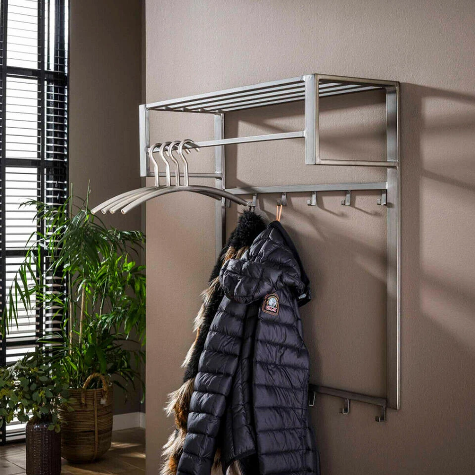 Industriële Kapstok 2x6 - Metaal - Grijs 4 Industriële Kapstok 2x6 - Metaal - Grijs - Afbeelding 2