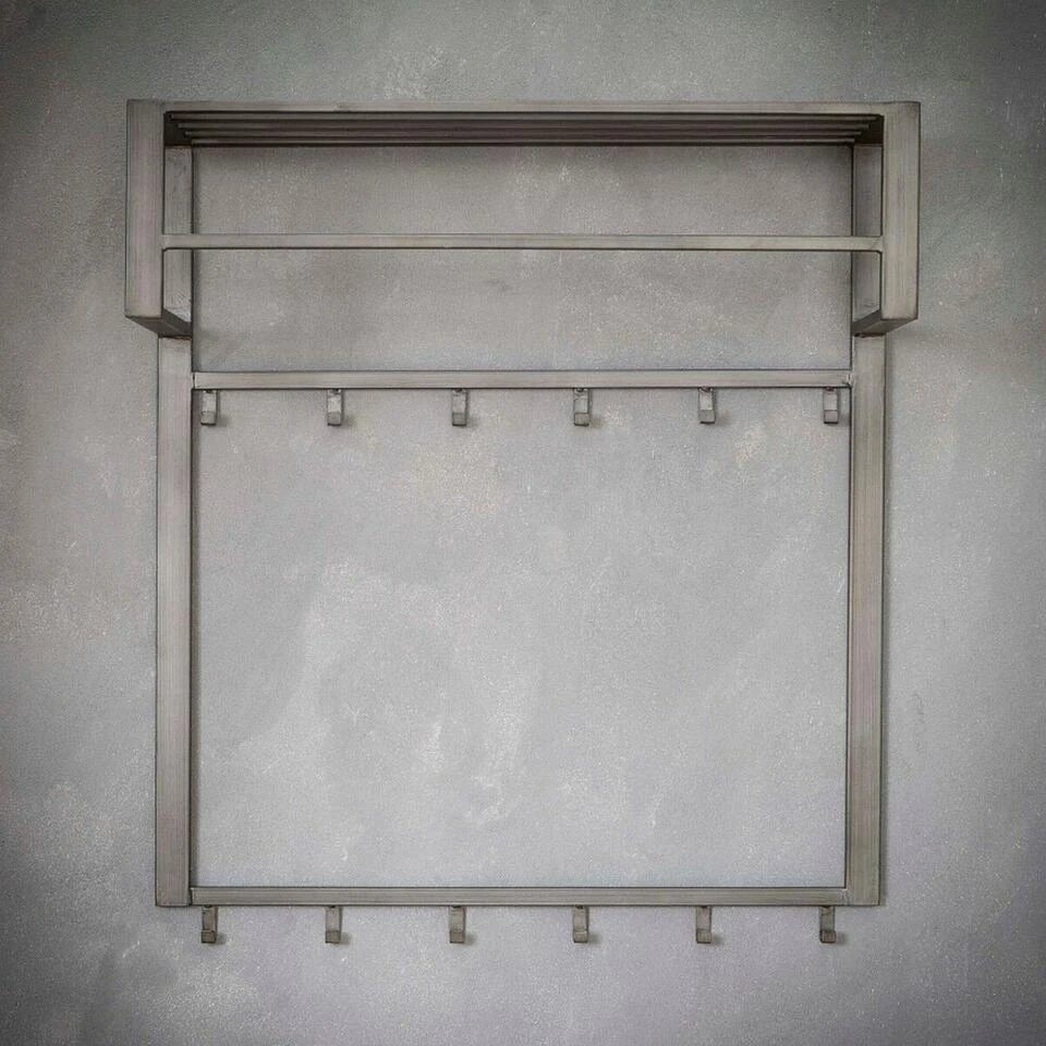 Industriële Kapstok 2x6 - Metaal - Grijs 6 Industriële Kapstok 2x6 - Metaal - Grijs - Afbeelding 4