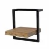 Woody Metaal Wandplank - Hout - Bruin -Opbergmeubels Winkel 1000076607
