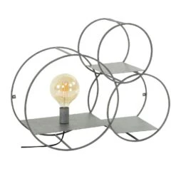 Wietse Wandschap Rond - Metaal - Grijs