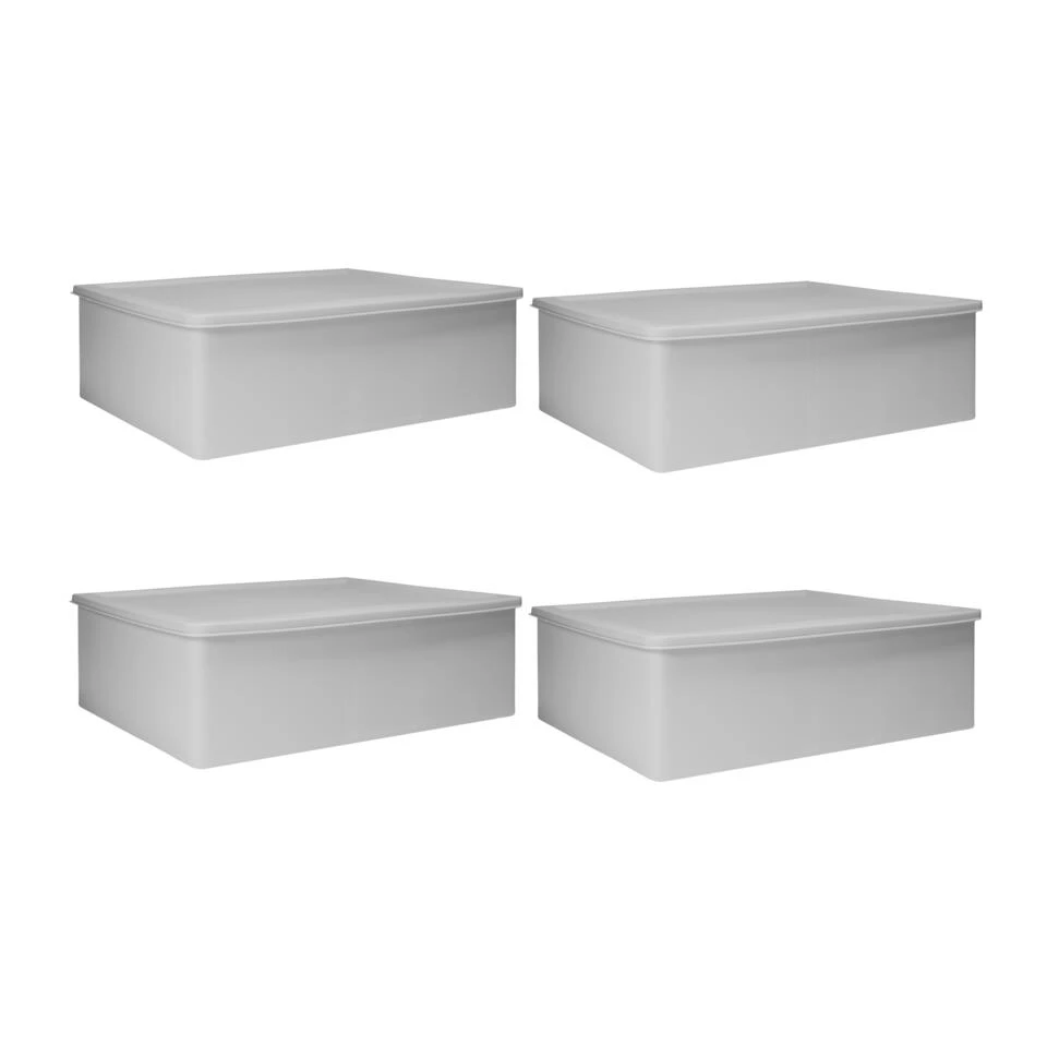 QUVIO Kast Organizer Kunststof - Grijs - Set Van 4 3 QUVIO Kast Organizer Kunststof - Grijs - Set Van 4