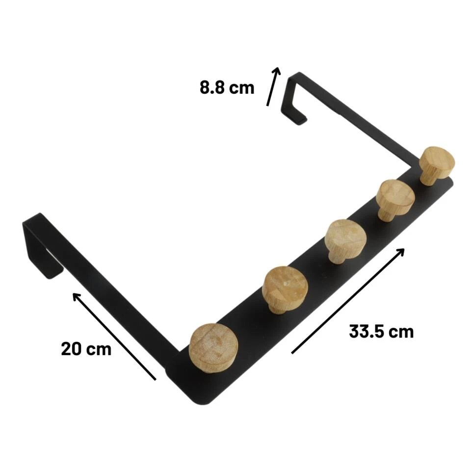 Orange85 Deurkapstok Deurhaak Kapstok Hangend 5 Haken 5 Orange85 Deurkapstok Deurhaak Kapstok Hangend 5 Haken - Afbeelding 3