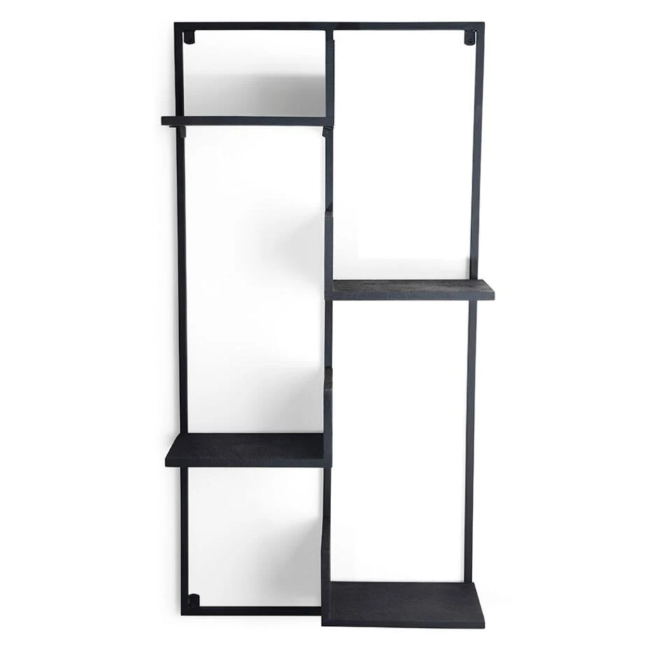 Industrieel Wandrek Jane - Mangohout Zwart 120x20x60 Cm 5 Industrieel Wandrek Jane - Mangohout Zwart 120x20x60 Cm - Afbeelding 3