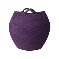 Beliani Mand PANJGUR - Paars Katoen -Opbergmeubels Winkel 1000086718 0103
