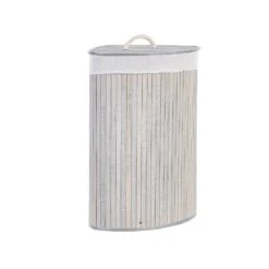 Beliani Mand MATARA - Grijs Bamboehout 8 Beliani Mand MATARA - Grijs Bamboehout -Opbergmeubels Winkel 1000087127 0103