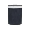 Beliani Mand MATARA - Zwart Bamboehout 2 Beliani Mand MATARA - Zwart Bamboehout -Opbergmeubels Winkel 1000087132