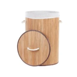 Beliani Mand SANNAR - Lichte Houtkleur Bamboehout -Opbergmeubels Winkel 1000087699 0103