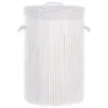 Beliani Mand SANNAR - Wit Bamboehout -Opbergmeubels Winkel 1000087702