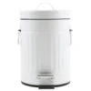 MSV Badkamer/toilet Pedaalemmer - Wit - 3L - 17 X 26 Cm - Toilet -Opbergmeubels Winkel 1000090237