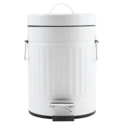 MSV Badkamer/toilet Pedaalemmer - Wit - 3L - 17 X 26 Cm - Toilet