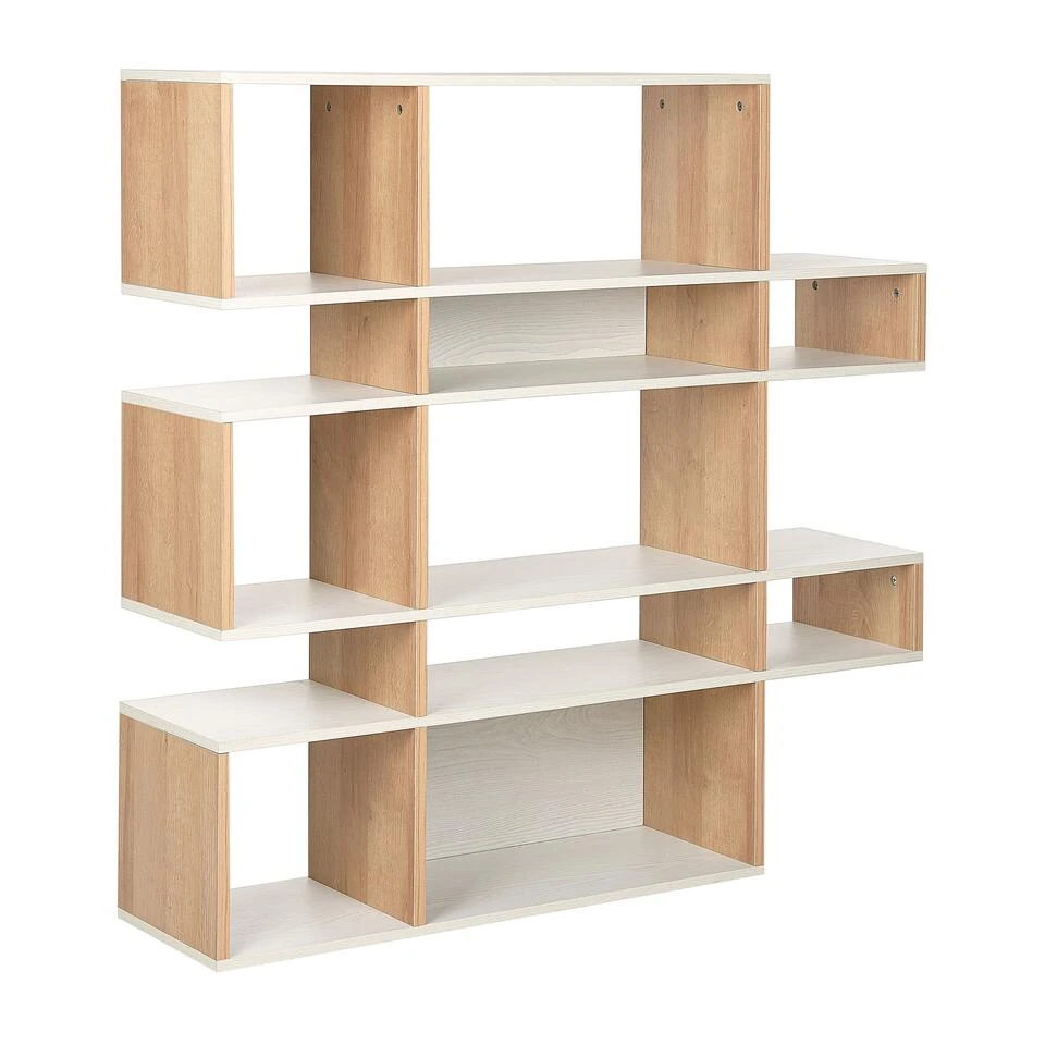 Beliani Boekenkast AMARILO - Lichte Houtkleur Mdf 3 Beliani Boekenkast AMARILO - Lichte Houtkleur Mdf