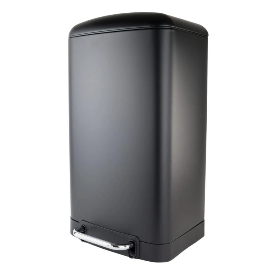 Nordix Pedaalemmer 30L Prullenbak Vuilnisbak Zwart Metaal 3 Nordix Pedaalemmer 30L Prullenbak Vuilnisbak Zwart Metaal