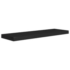 VidaXL - Wandschap - Zwart - MDF - 80 X 23.5 X 3.8 Cm