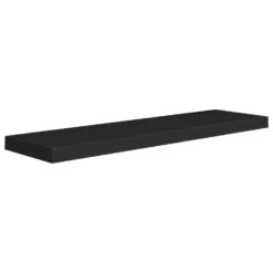 VidaXL - Wandschap - Zwart - MDF - 90 X 23.5 X 3.8 Cm