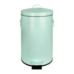 QUVIO Prullenbak Retro - 12 L - Metaal - Groen