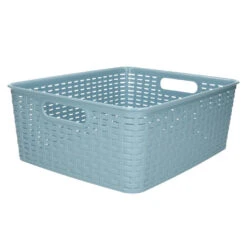 Plasticforte Opbergmand/kastmand - Kunststof - Ijsblauw - 12L