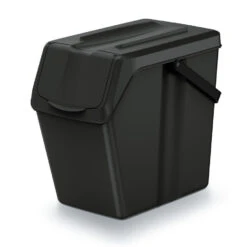 Merkloos Keden Sorteer Afvalbak/emmer - Zwart - 25L - 24 X 40 X 37 Cm