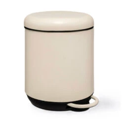 5Five Prullenbak/pedaalemmer - Metaal/kunststof - 5L - Ivoor