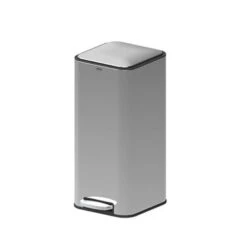 5Five Prullenbak/pedaalemmer - Zilver - Metaal - 30 Liter