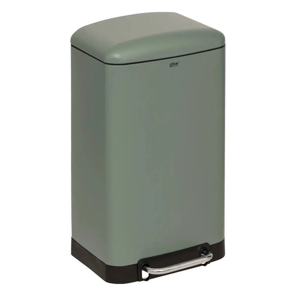 5Five Prullenbak/pedaalemmer - Groen - Metaal - 30L - 34 X 61 Cm 3 5Five Prullenbak/pedaalemmer - Groen - Metaal - 30L - 34 X 61 Cm