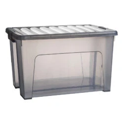 Merkloos Plasticforte Opbergbox Met Deksel - Grijs - 47L - Kunststof