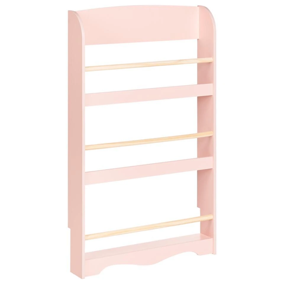 LILOET - Wandboekenkast - Pastelroze - MDF 3 LILOET - Wandboekenkast - Pastelroze - MDF