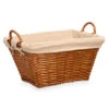 Merkloos Rieten Opberg Mand - Gevlochten Riet - Bruin - 52 X 35 X 30 Cm -Opbergmeubels Winkel 1000179450