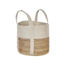 Beliani Mand SONIPAT - Natuurlijk Jute, Katoen 9 Beliani Mand SONIPAT - Natuurlijk Jute, Katoen -Opbergmeubels Winkel 10e7f71bcb8943199887587ba8c8e996
