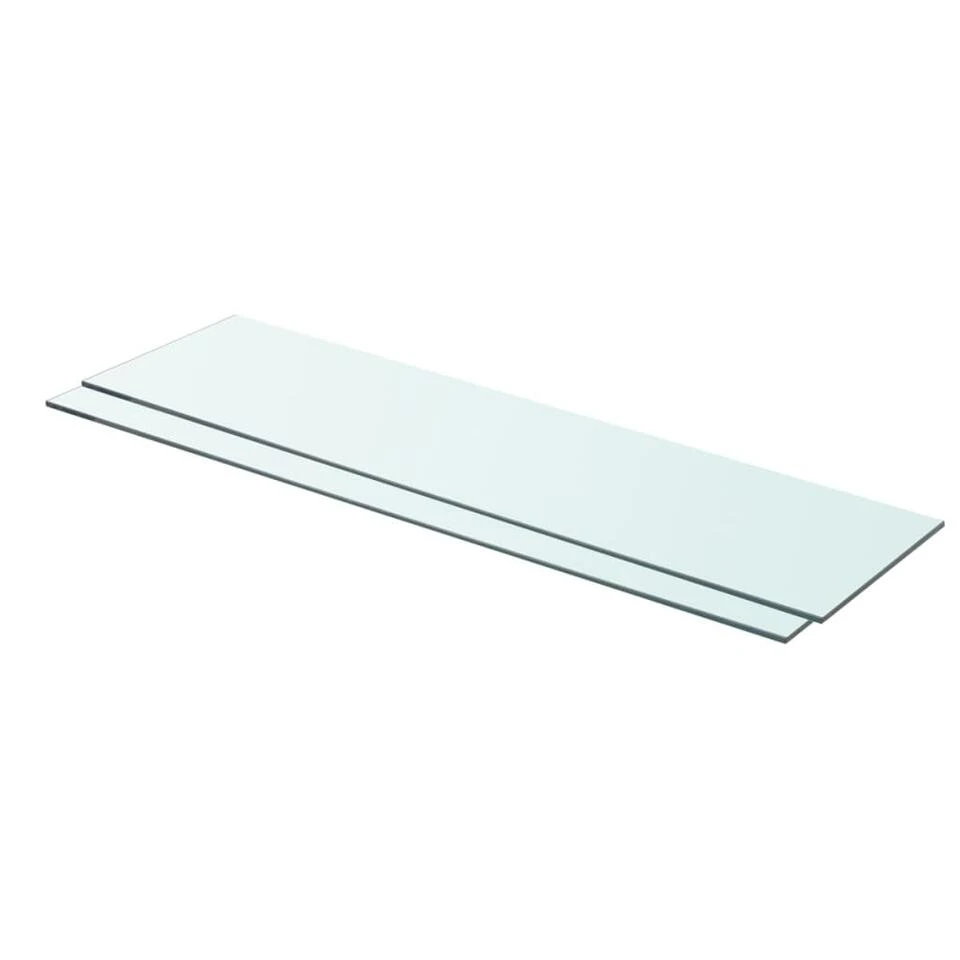 VidaXL Schappen 2 St 80x20 Cm Glas Transparant 3 VidaXL Schappen 2 St 80x20 Cm Glas Transparant