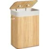 Songmics - Bamboe Opbergmand/ Wasmand - 72L - Naturel - EV