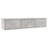 VidaXL Wandschap Met Lades 88x26x18,5 Cm Spaanplaat Betongrijs 1 VidaXL Wandschap Met Lades 88x26x18,5 Cm Spaanplaat Betongrijs -Opbergmeubels Winkel 1354459458